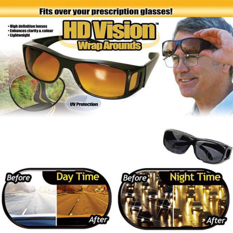 HD Night Vision Day and Night Driving Glasses Set of 2